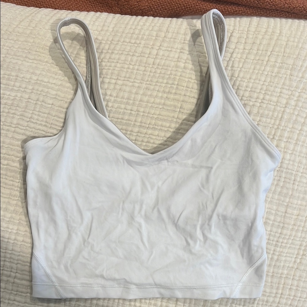 White Cropped Tank Top
